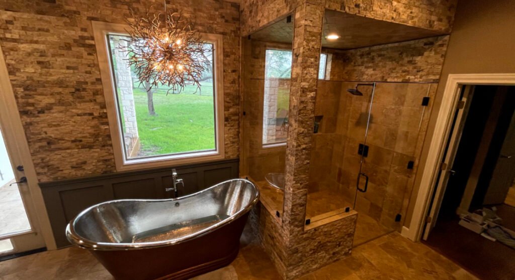 gruene plumbing bathtub install